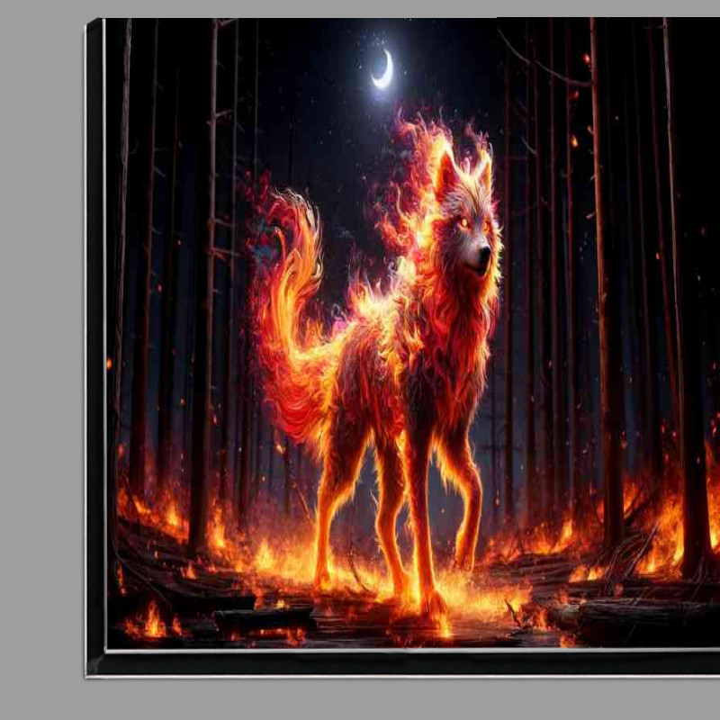 Buy Di-Bond : (Fire elemental Wolf its fur blazing with vibrant flames)