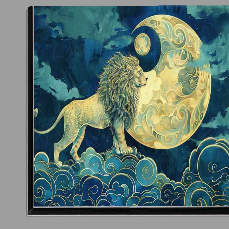 Buy Di-Bond : (Lion Standing with swirls and moon)