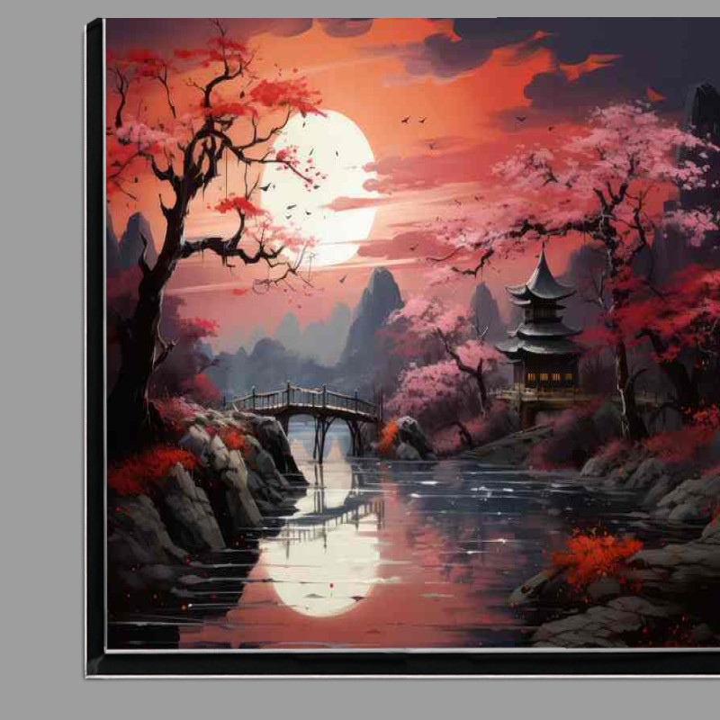 Buy Di-Bond : (Bridging Blooms Lake side Cherry Blossoms)
