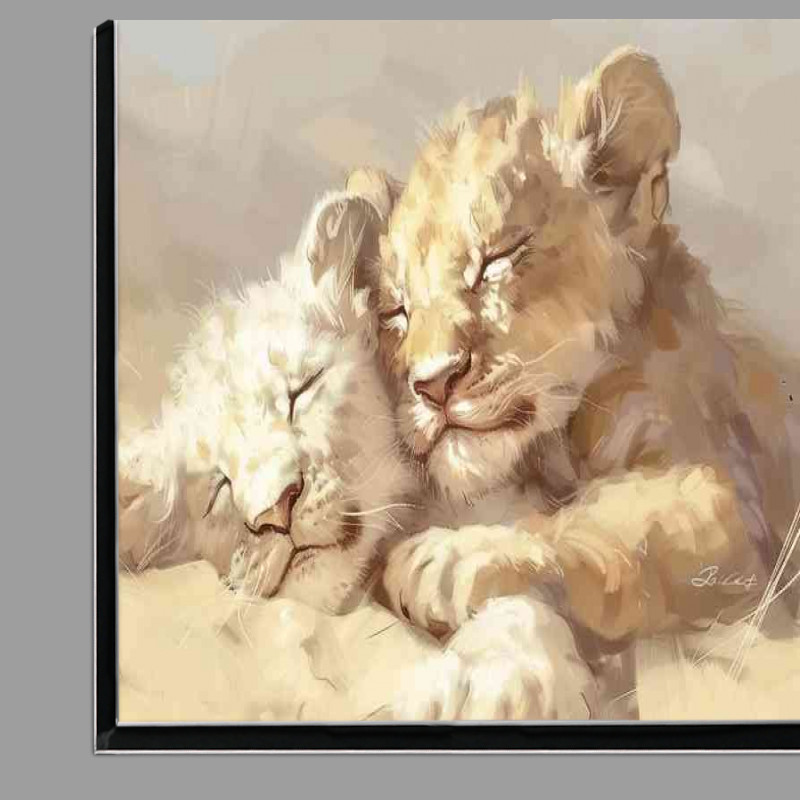 Buy Di-Bond : (Lion cubs Sleeping during the day)