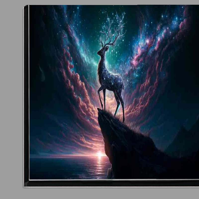 Buy Di-Bond : (Mystical Deer its antlers a cascade of falling stars and cosmic dust)
