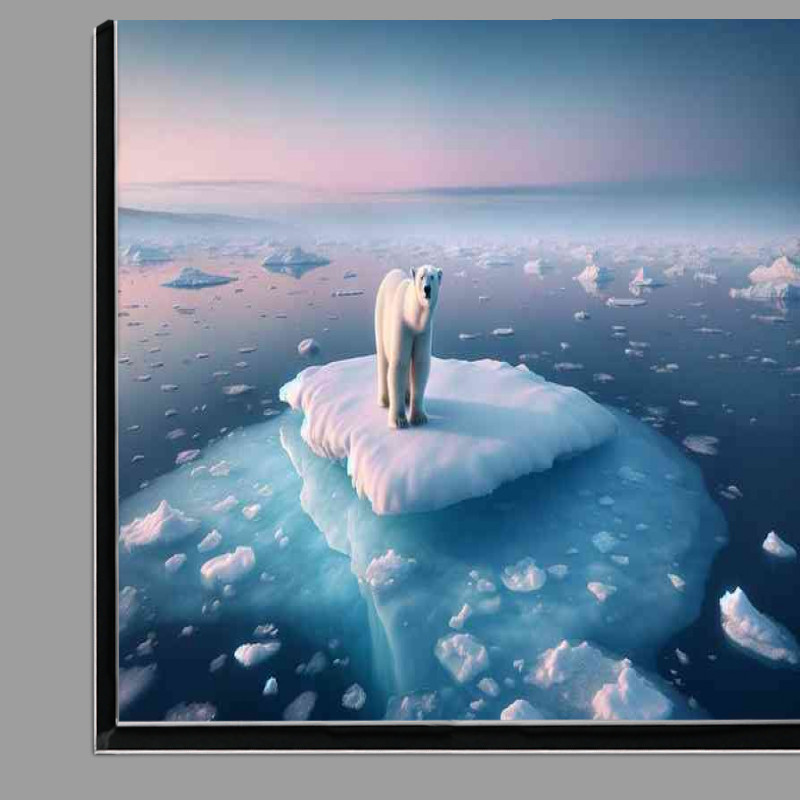 Buy Di-Bond : (Polar bear standing on a small iceberg)