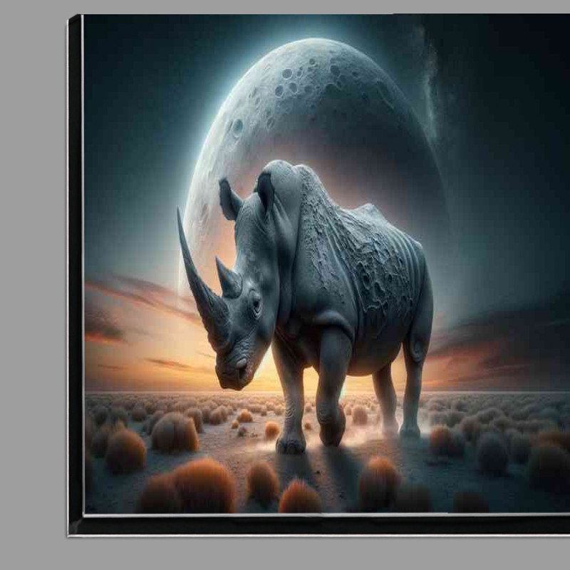 Buy Di-Bond : (Powerful Rhinoceros its skin textured with shades of gray)