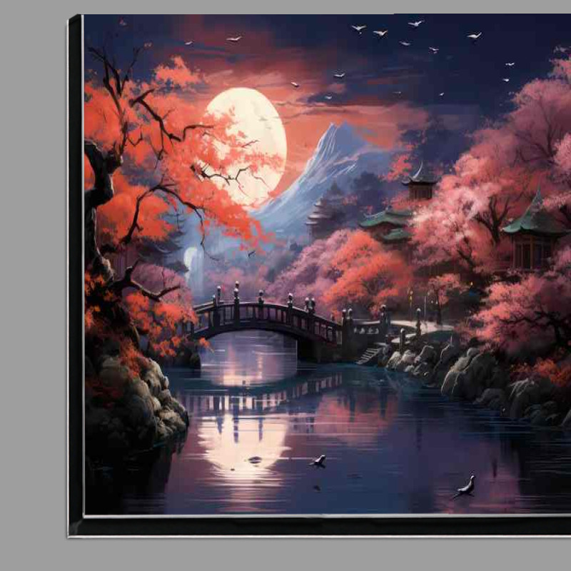 Buy Di-Bond : (Lakeside Legends Bridges Amidst Blossoms)