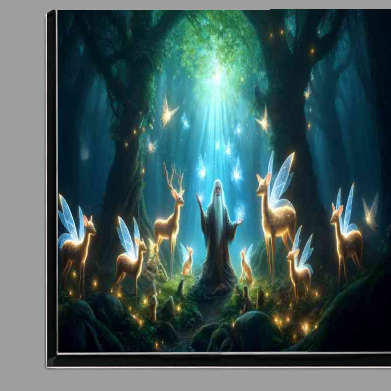 Buy Di-Bond : (Sage surrounded by magical creatures in an enchanted forest)
