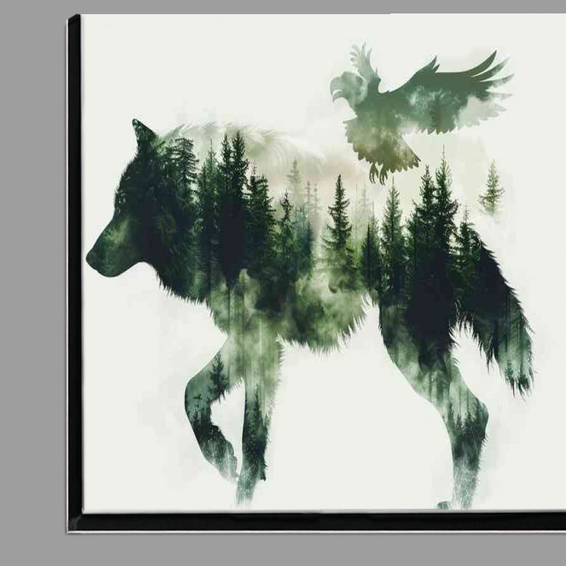 Buy Di-Bond : (The Wolf and Eagle in double exposure)
