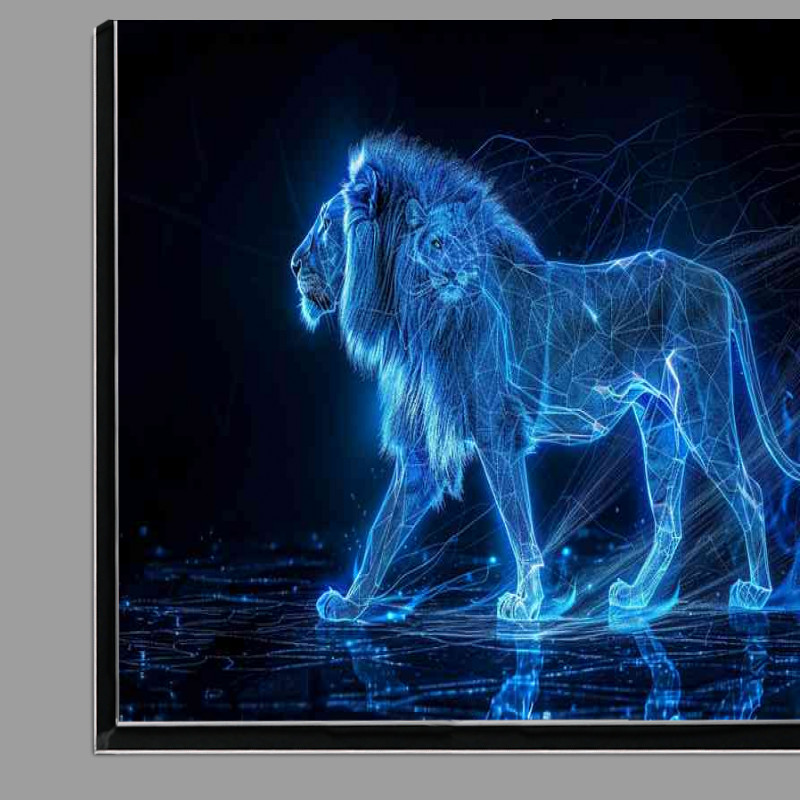 Buy Di-Bond : (The blue majestic lion walking)