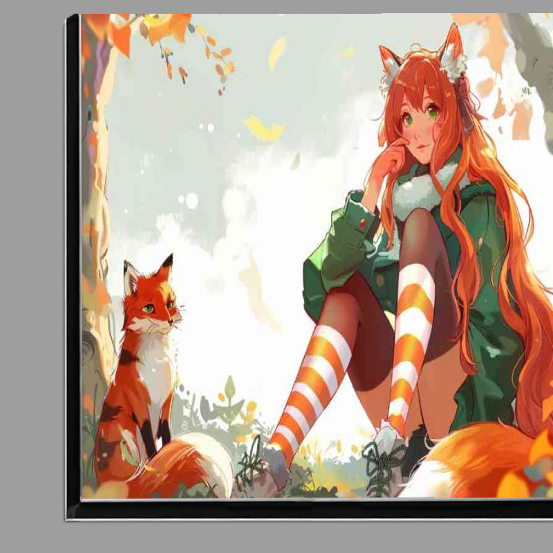 Buy Di-Bond : (The foxes and the red haired girl on the ground)