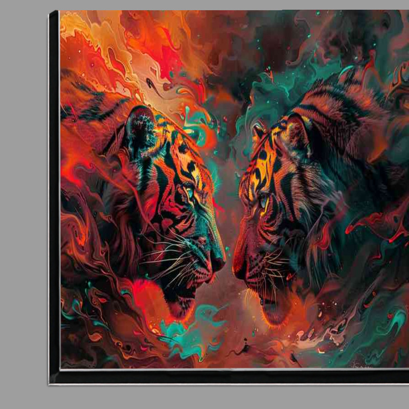 Buy Di-Bond : (Tigers with lions eyes in flame)