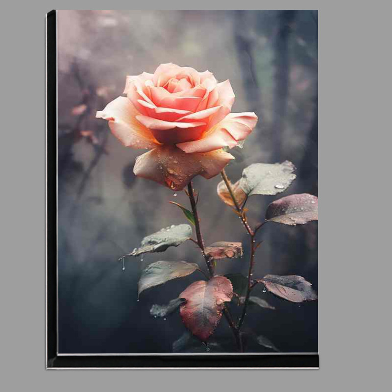 Buy Di-Bond : (Pink rose in a flower garden)