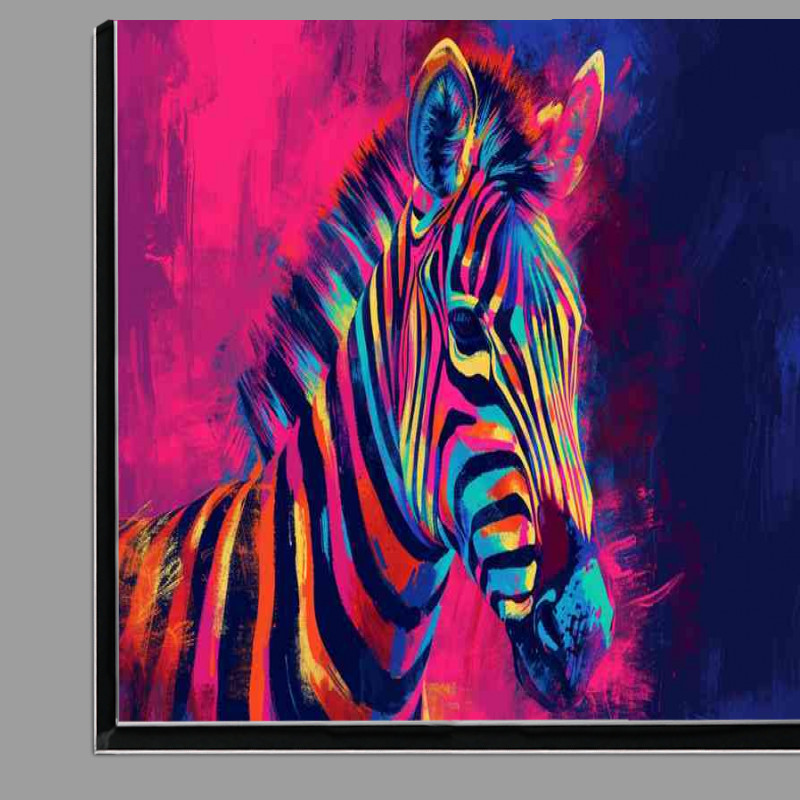 Buy Di-Bond : (Zebra neon style painting)