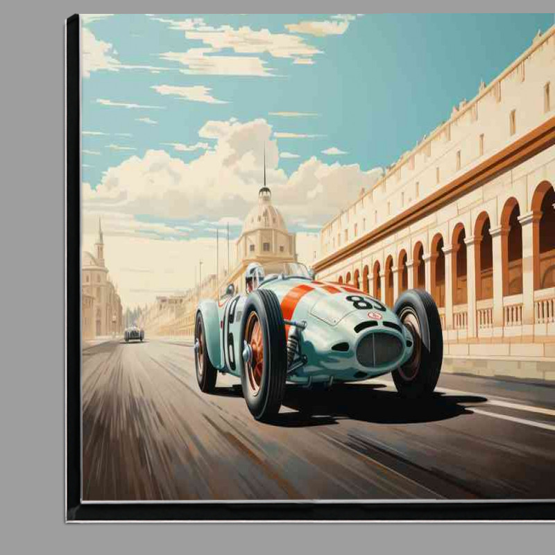 Buy Di-Bond : (Blue vintage race car on track)