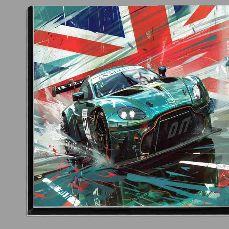 Buy Di-Bond : (British green Aston Martin on race day)