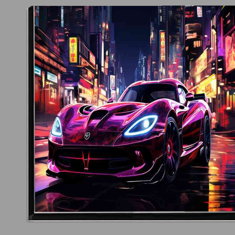 Buy Di-Bond : (Cyberpunk Neon light purple street racing car)