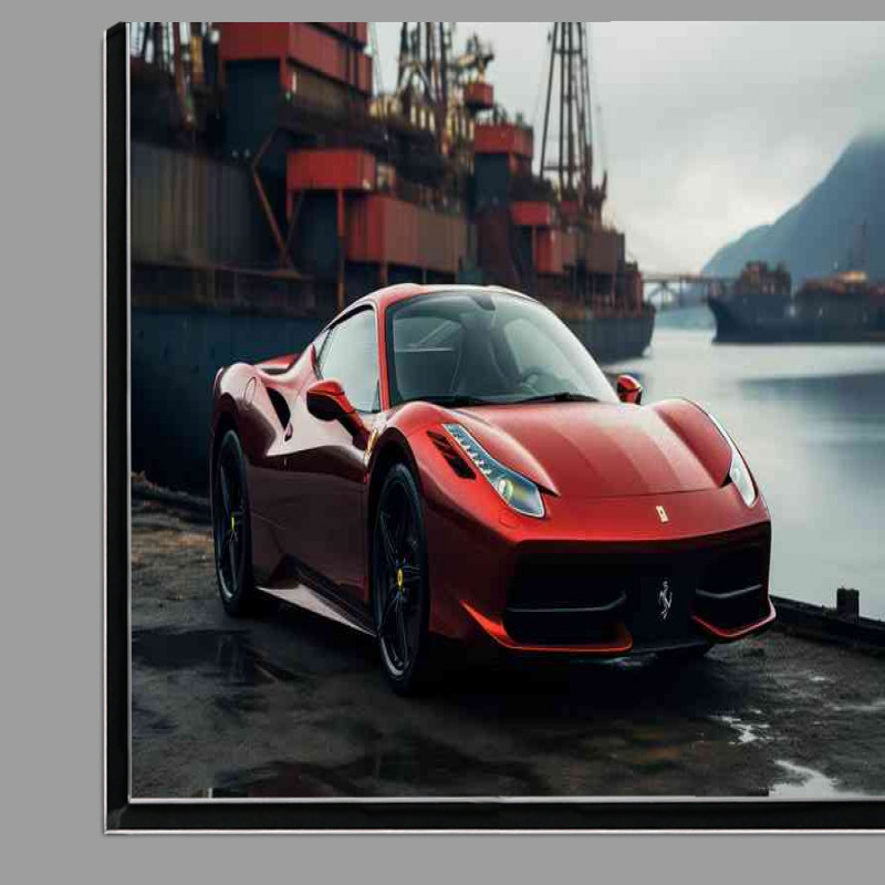 Buy Di-Bond : (Ferrari 458 spider on san fransisco bay)