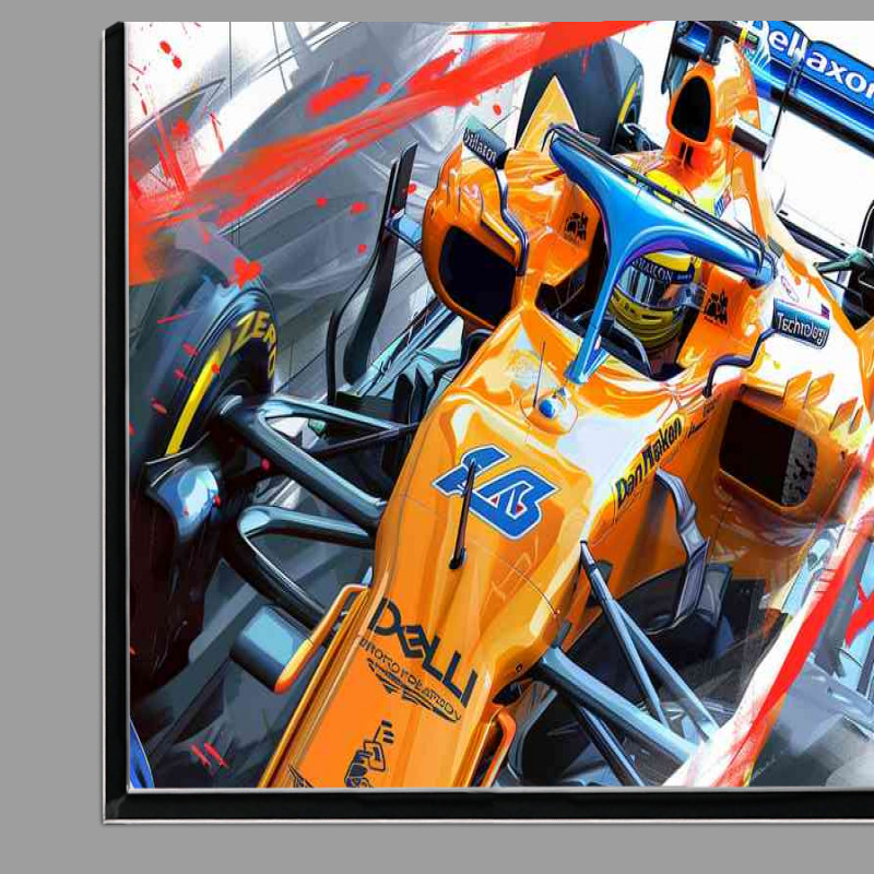 Buy Di-Bond : (Futuristic McLaren racing car orange and blue)
