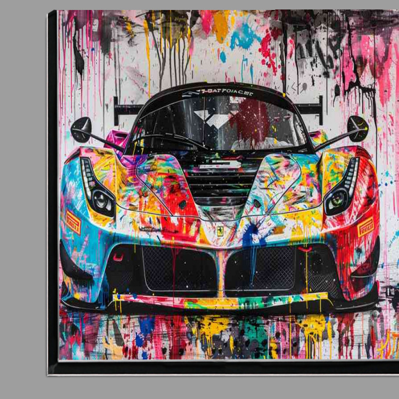Buy Di-Bond : (Graffiti painting of the Ferrari Le Mans race car)