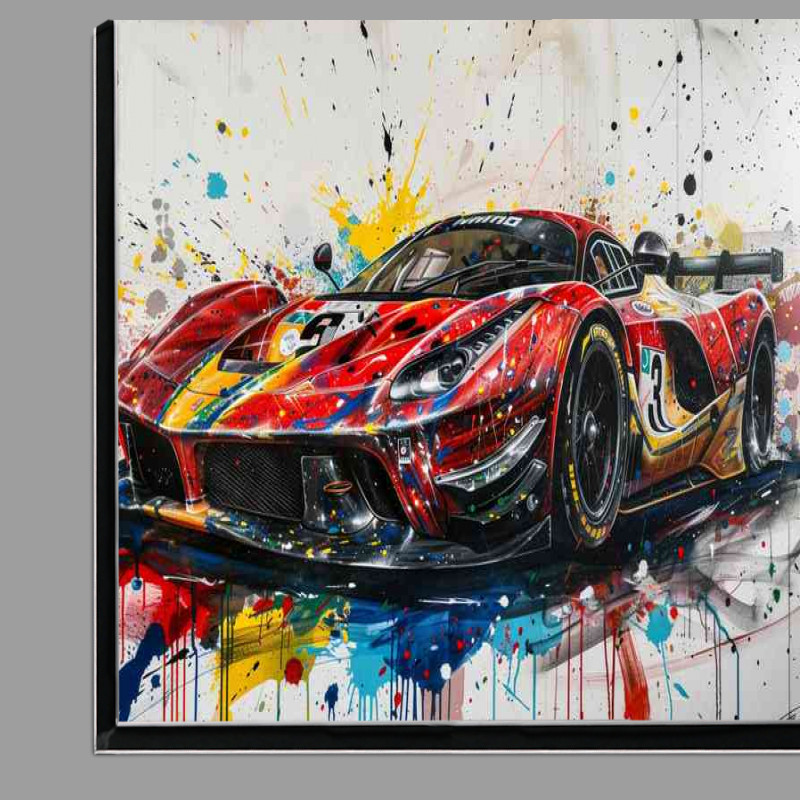 Buy Di-Bond : (Graffiti painting of the Red Ferrari)