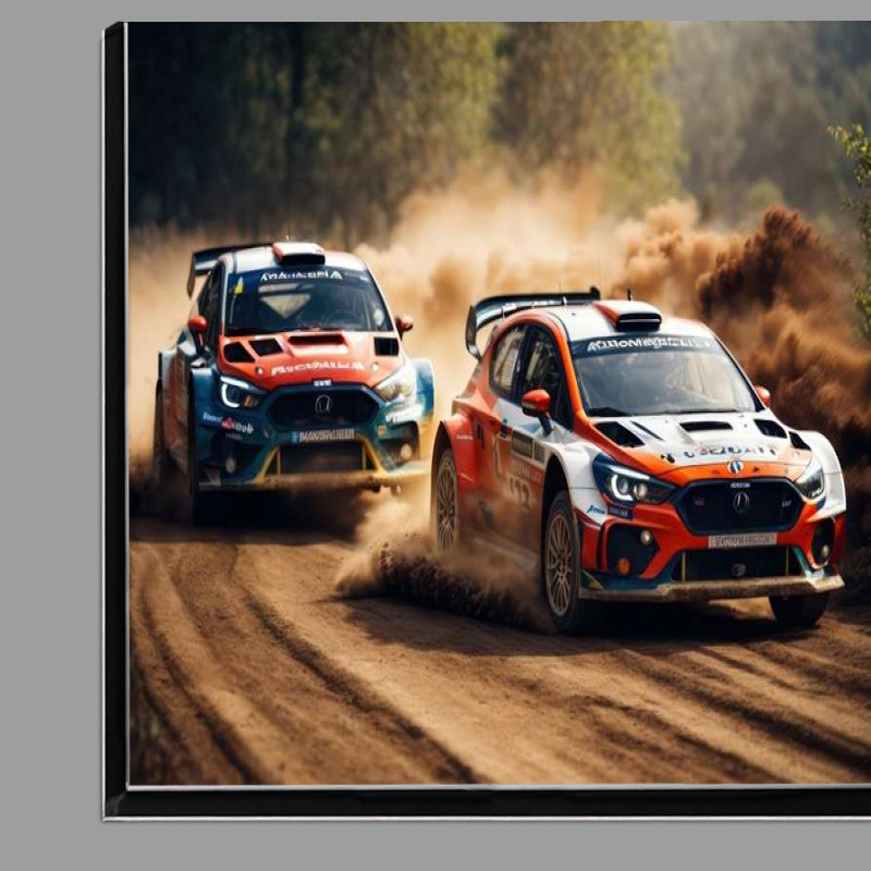 Buy Di-Bond : (Pair of rally cars driving through mud)