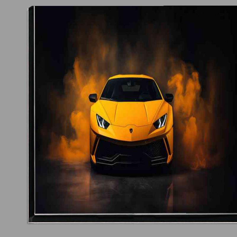 Buy Di-Bond : (Yellow Lamborghini misty smoke)