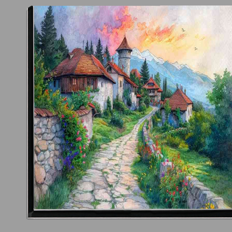Buy Di-Bond : (Art Nouveau painting village in Romania)