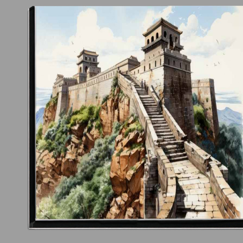 Buy Di-Bond : (Painted style of the great wall of china steps)