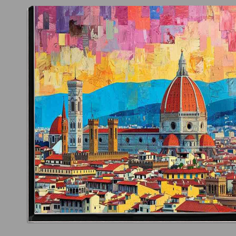 Buy Di-Bond : (Painting showing the architecture of florence)