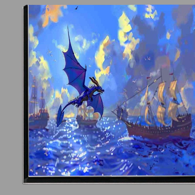 Buy Di-Bond : (Blue Dragon flying over the sea with ships)
