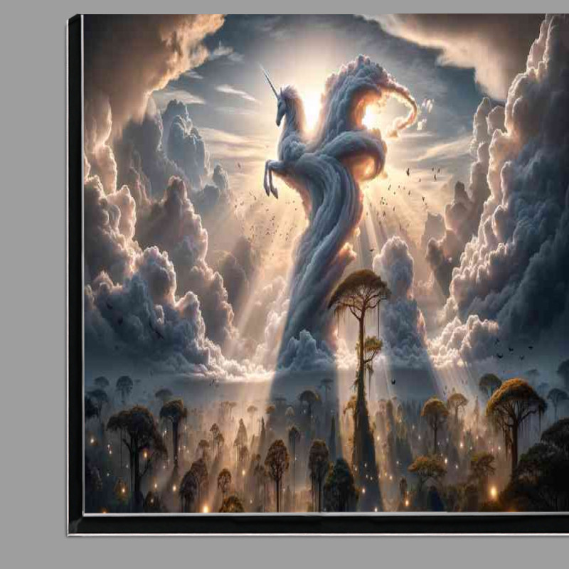 Buy Di-Bond : (Clouds form the shape of a mystical unicorn in the sky)