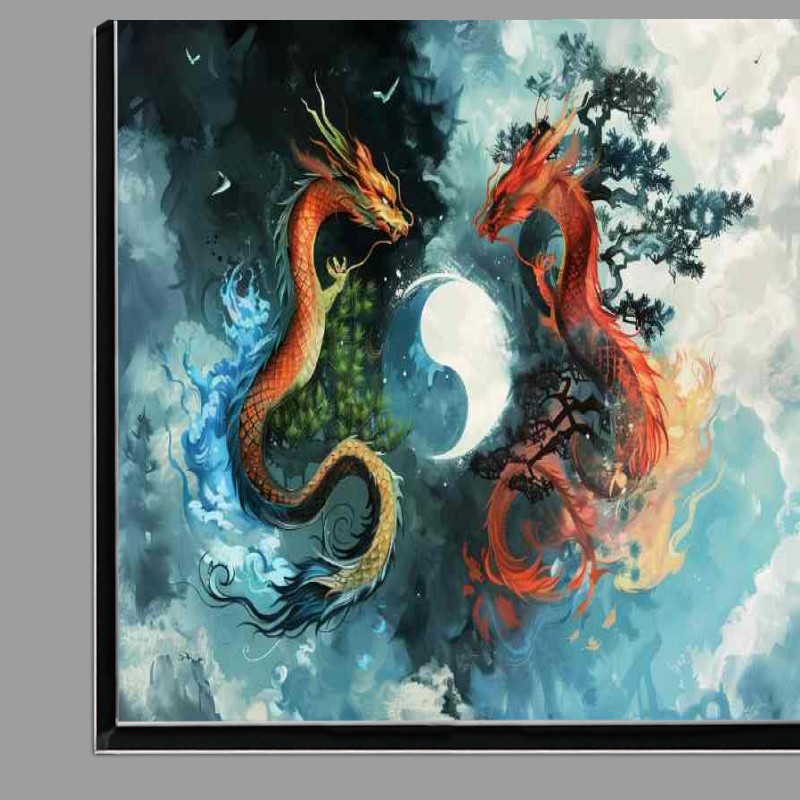 Buy Di-Bond : (Dragon and Phoenix coiled around the yin yang symbol)