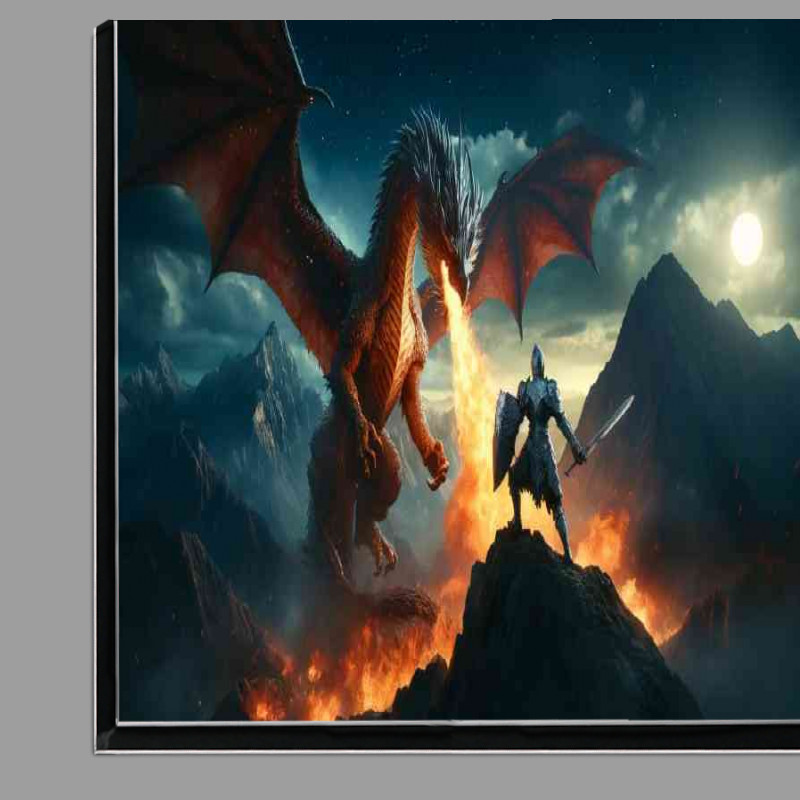 Buy Di-Bond : (Heroic knight dueling a colossal fire breathing dragon)
