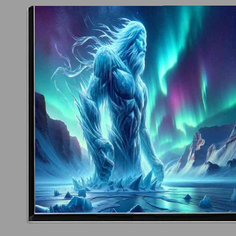 Buy Di-Bond : (Ice giant carved from glacial ice under the aurora borealis)