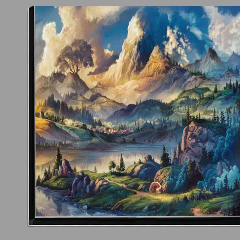Buy Di-Bond : (A breathtaking Mountain painting style)