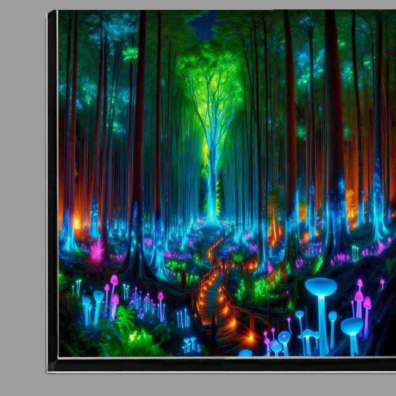 Buy Di-Bond : (Enchanted forest with towering bioluminescent trees)