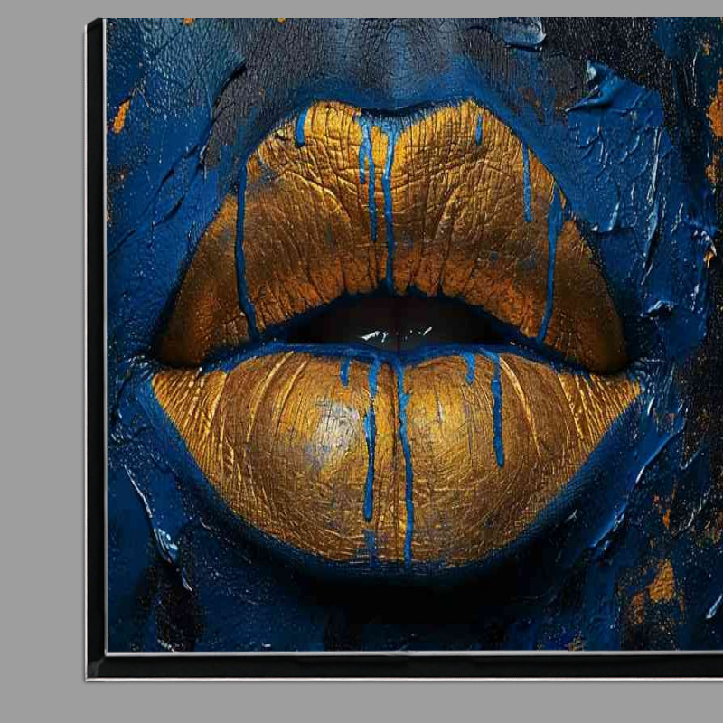 Buy Di-Bond : (Golden dipped lips on a dark blue background)
