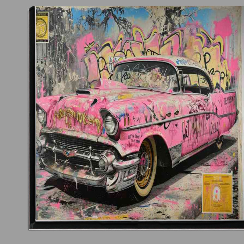Buy Di-Bond : (Life is beautiful the pink cadailac art)