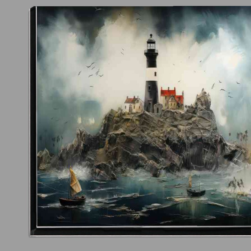 Buy Di-Bond : (Lighthouse on a island with boats)