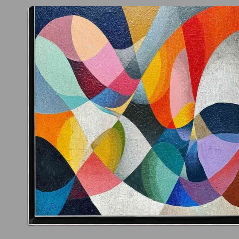 Buy Di-Bond : (Painted abstract style shapes and swirls)