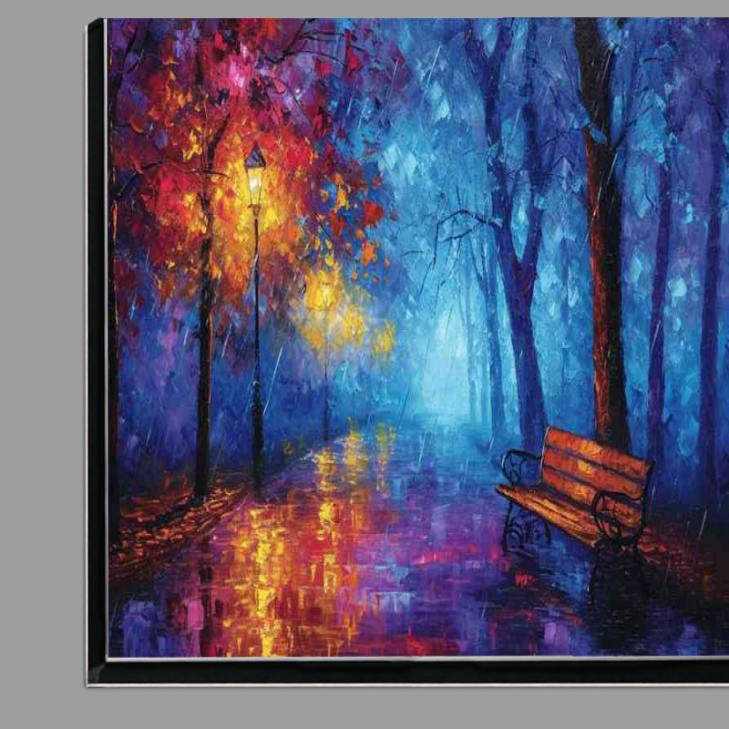 Buy Di-Bond : (Painted style of a cold rainy day at night)