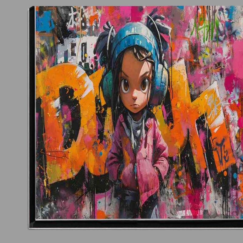 Buy Di-Bond : (Person on a wall covered in graffiti)