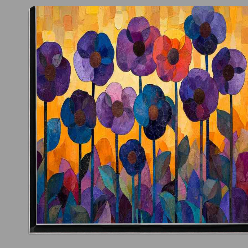 Buy Di-Bond : (Purple flowers in the afternoon sun)