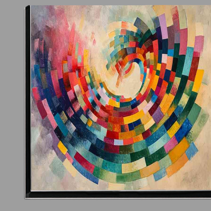 Buy Di-Bond : (Rainbow colours in a circle abstract art)