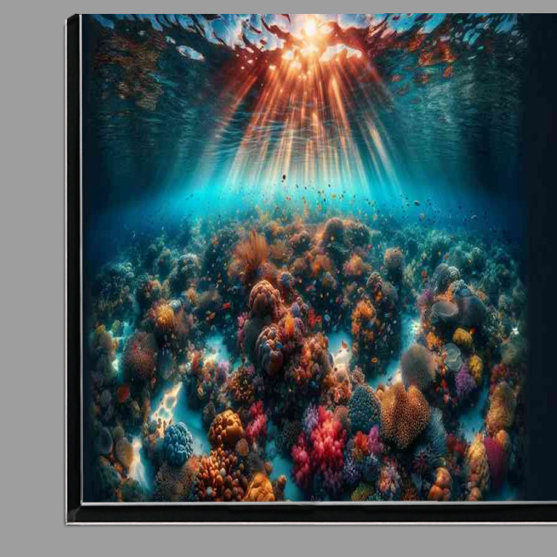 Buy Di-Bond : (Underwater world of a vibrant coral reef beneath a crystal clear sea)