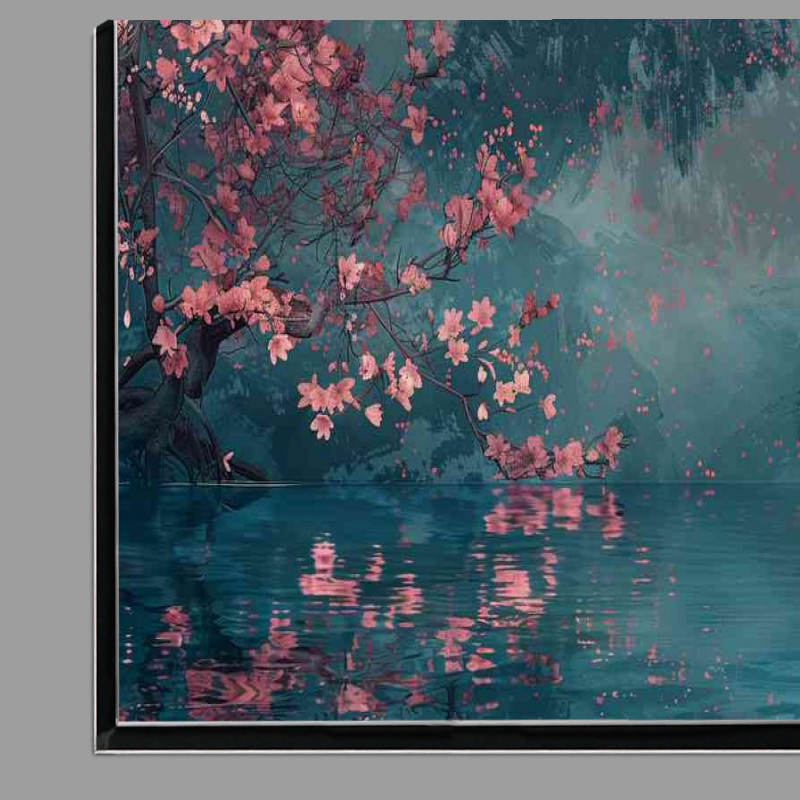 Buy Di-Bond : (Tree and flowers in a scene of water)