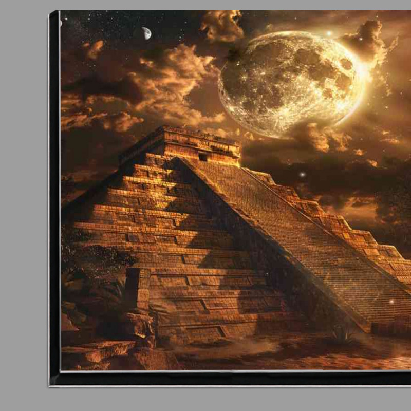 Buy Di-Bond : (Egyptian pyramid with the moon above at night)