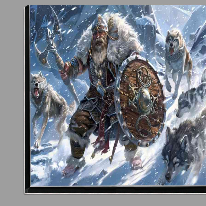 Buy Di-Bond : (Norse Dwarf with a sword and pack of Wolfs)