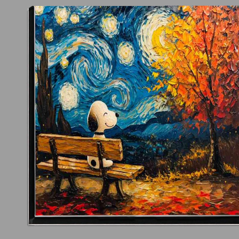 Buy Di-Bond : (Painted style winter A Beagle in the park)