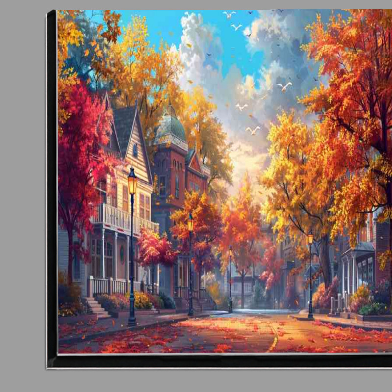 Buy Di-Bond : (beautiful street autumn scene)