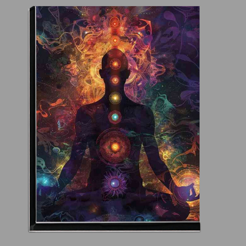 Buy Di-Bond : (A man meditating surrounded by chakras)