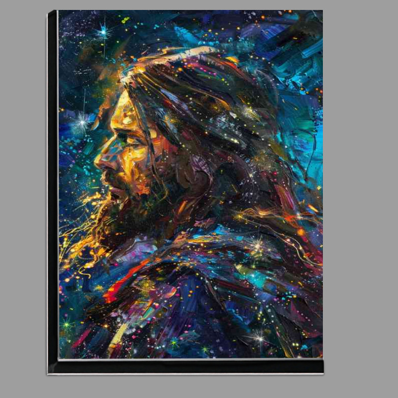 Buy Di-Bond : (Jesus picture with his back at night with stars)